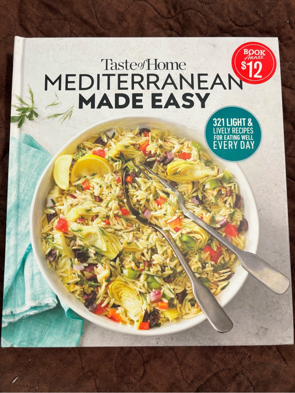 Taste of Home Mediterranean Made Easy Cookbook - White, Teal, Red